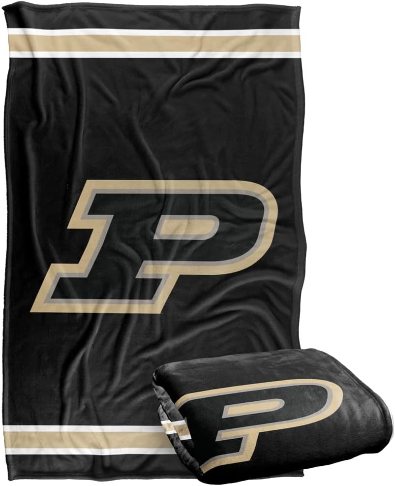 Purdue University Primary Logo Silky Touch Throw Blanket
