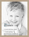 22x28 in Brown Picture Frame - Barnwood Style Natural Oak