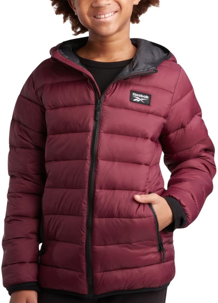 Reebok Boys Winter Coat - Lightweight Insulated Puffer Jacket