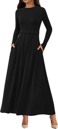 BTFBM Long Sleeve Dress for Women - Elegant Fall Wedding Attire