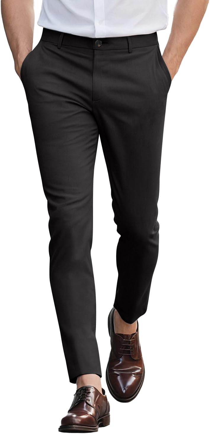 GINGTTO Mens Dress Pants Slim Fit Stretch Chino Pants Review