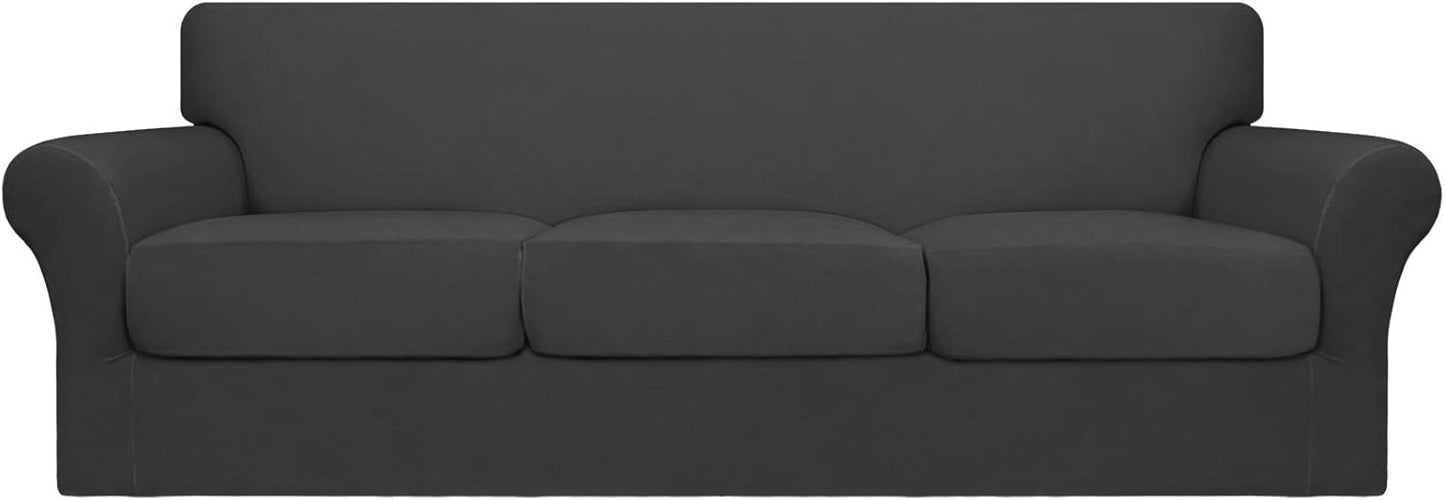 Easy-Going 4 Pieces Oversized Stretch Couch Cover for Dogs