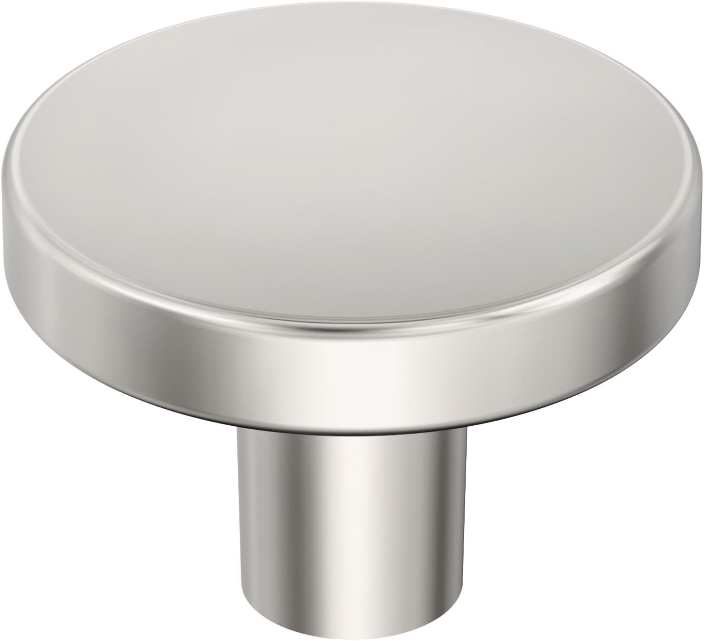 Versatile Polished Nickel Cabinet Knob - 10 Pack for Home Decor