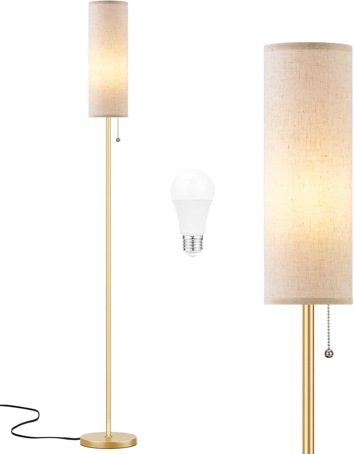 Ambimall Floor Lamp for Living Room with Adjustable Color Temperatures