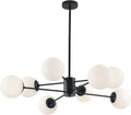 Sputnik Chandelier 8-Light Glass Globe Mid Century Modern