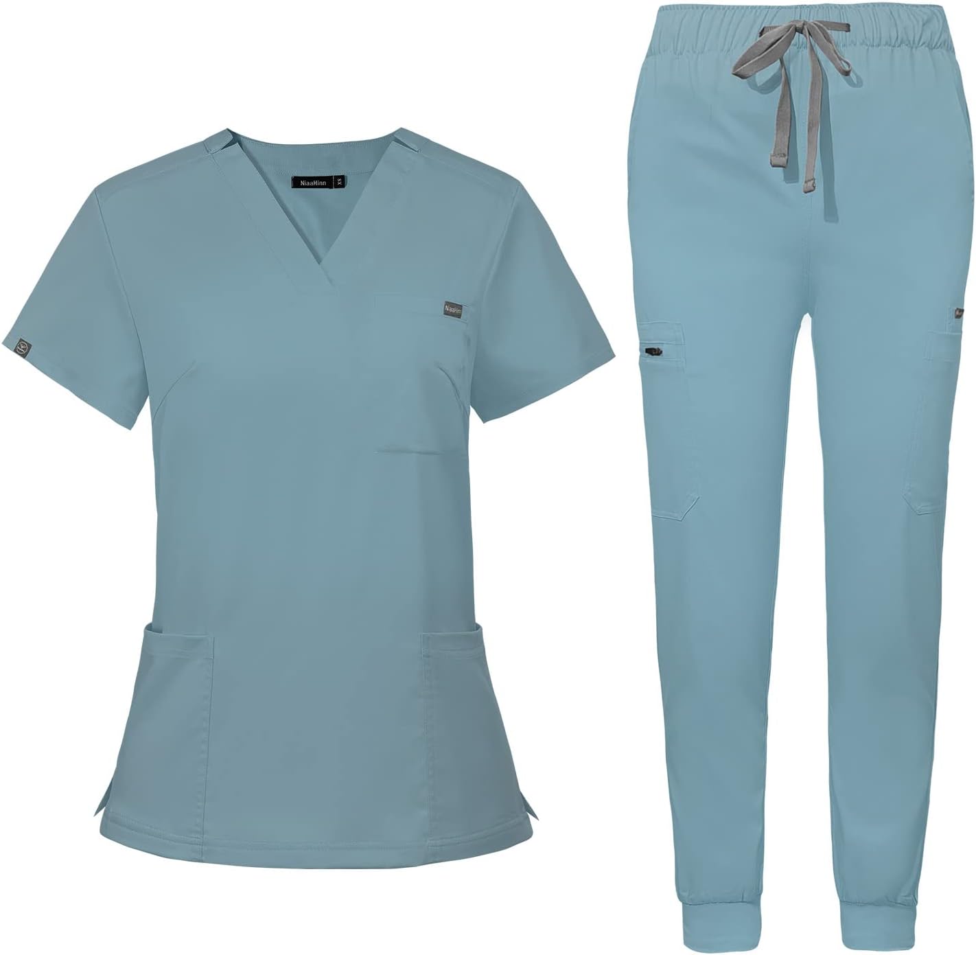Niaahinn Women's Scrub Top & Yoga Jogger Pants Set for Comfort