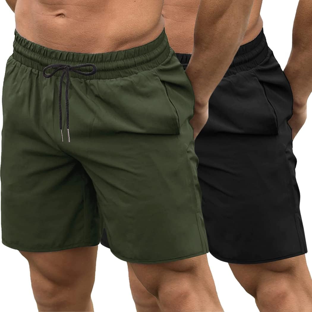 COOFANDY Men's Quick Dry Gym Shorts - 2 Pack
