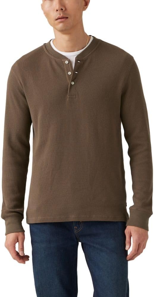 Levi's Men's Long Sleeve Thermal Henley for Comfort