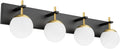 Ralbay Mid Century Modern Vanity Lights 4-Light Milky Glass Globe