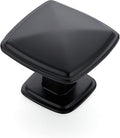 Matte Black Square Cabinet Knobs 30 Pack - Durable Euro-Style Update