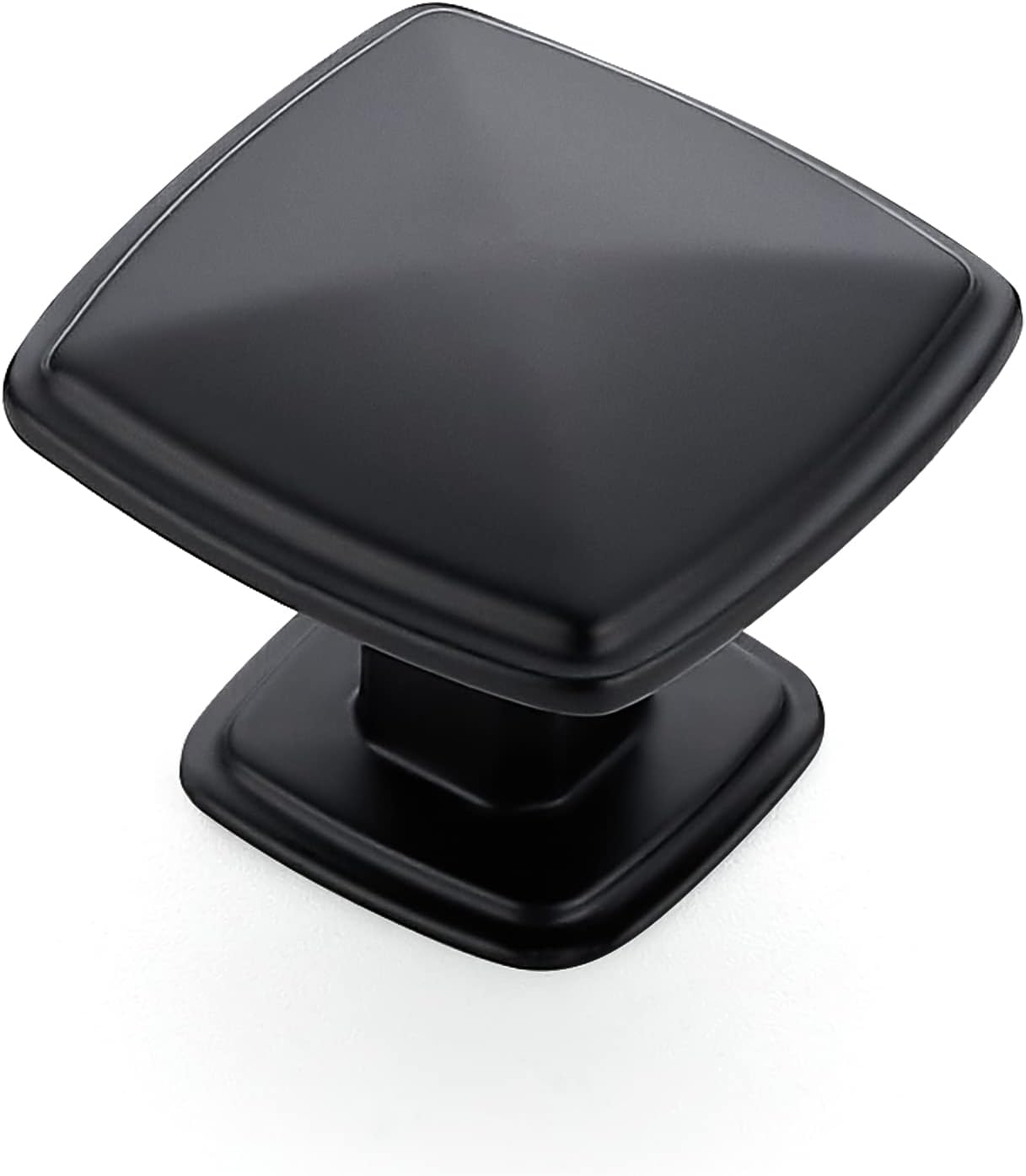 Ravinte Matte Black Kitchen Cabinet Square Knobs for Modern Decor