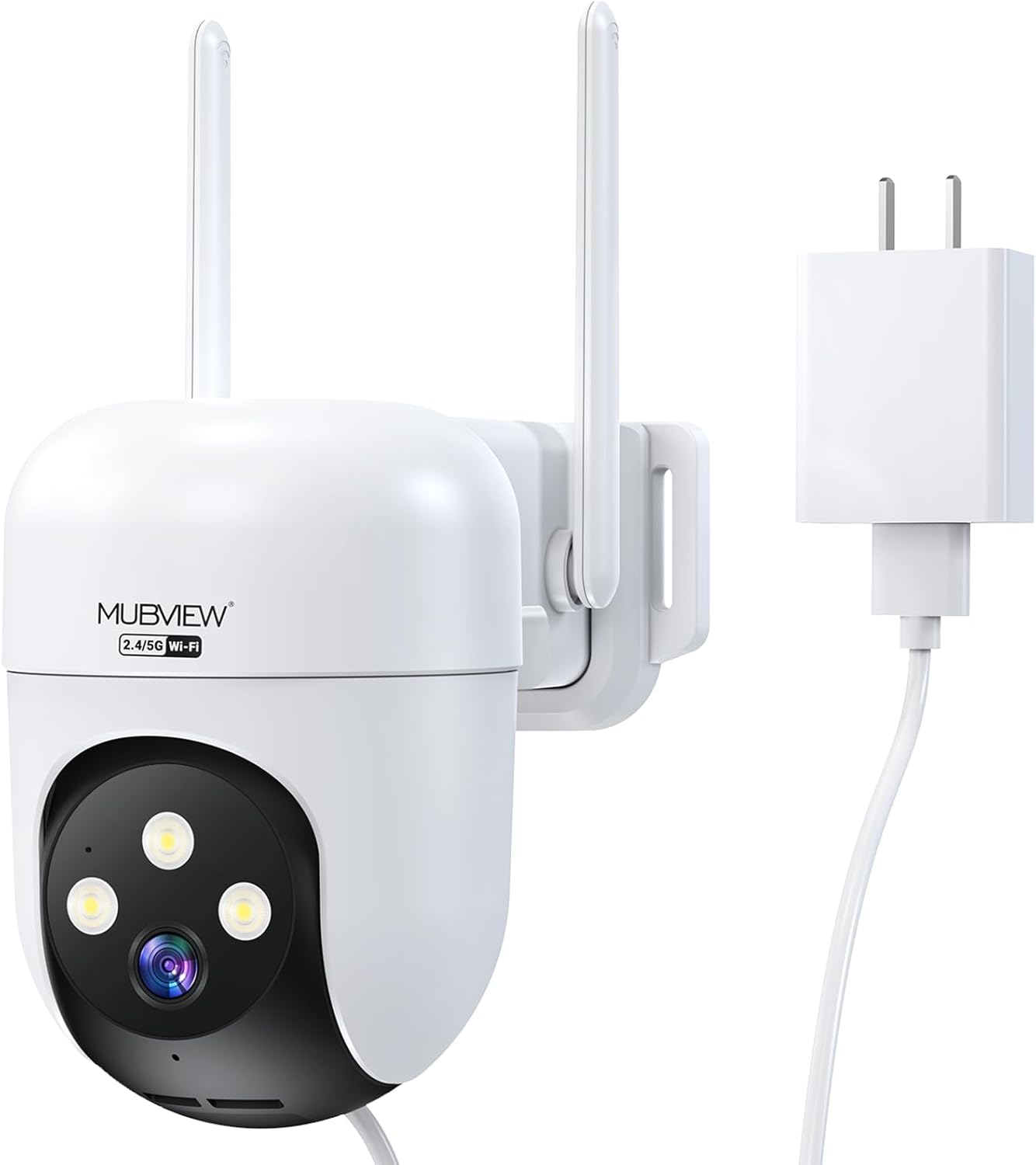 MUBVIEW 2K Security Cam: 360 Coverage, Night Vision, AI Detection