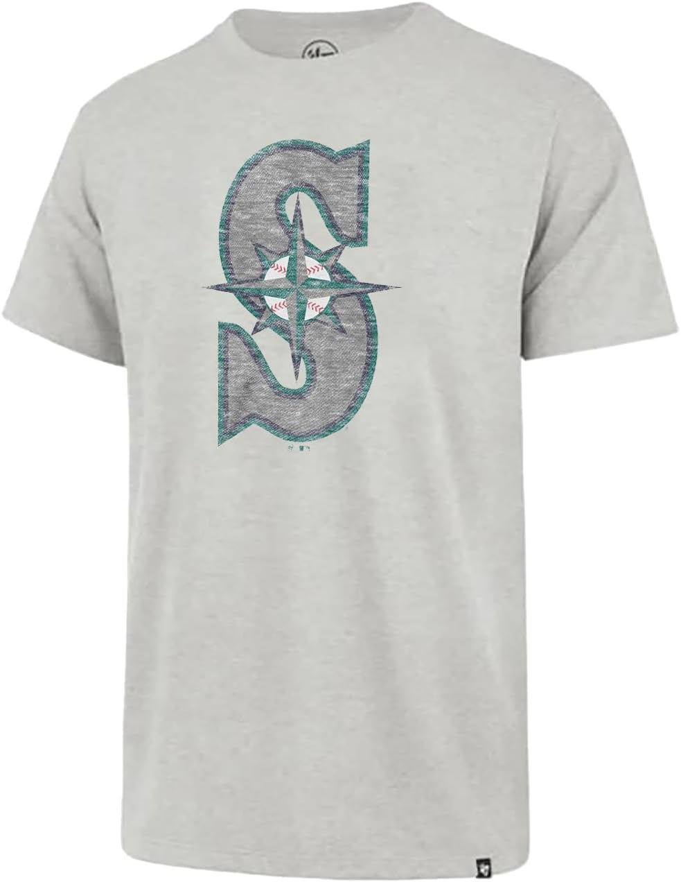 Seattle Mariners Distressed Imprint Logo Short Sleeve T-Shirt