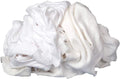 White Recycled T-Shirt Cloth Rags - 8 lb box - All-Purpose Wipes