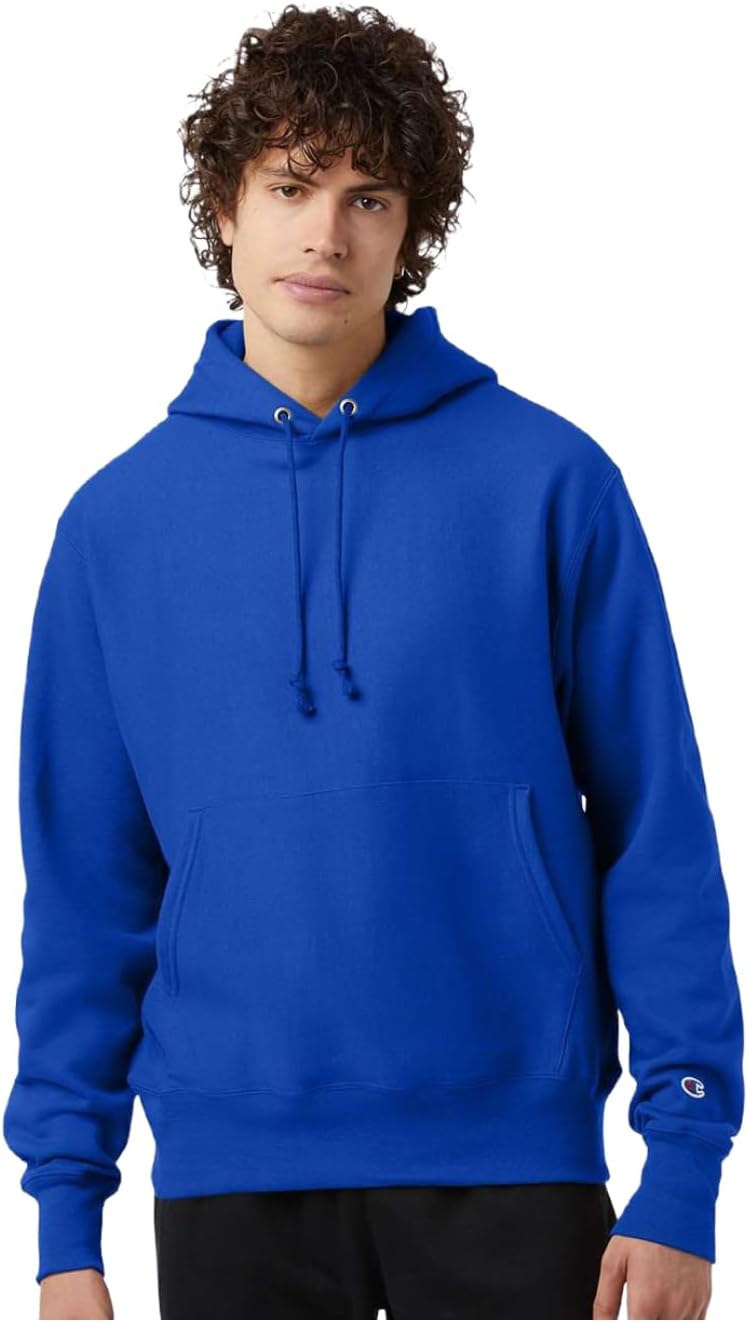 Champion Men's Reverse Weave Hoodie - 12oz Heavy Fleece, Shrink-Resistant