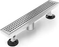 Shower Drain Linear 12 in Brushed Nickel - Low Profile Modern Drain