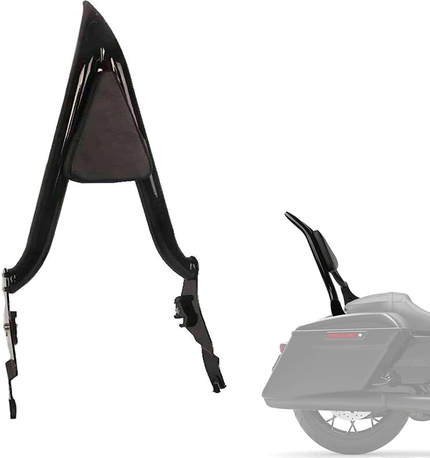 26 Inch Black Sissy Bar Detachable Backrest for Harley Touring