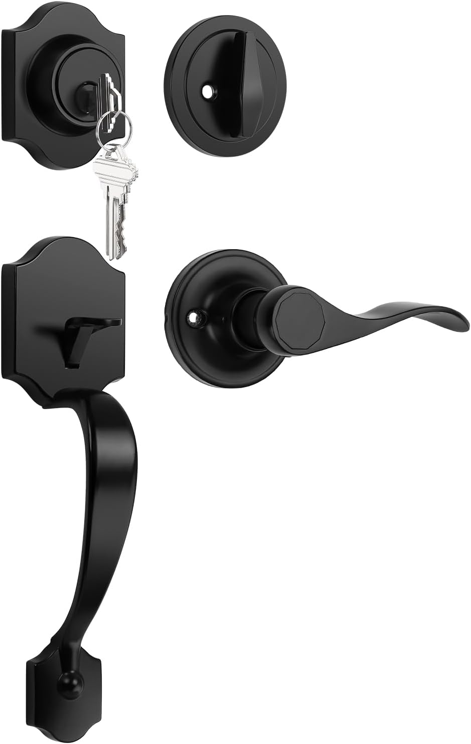 Front Door Handle and Deadbolt Set for Secure Entry Access