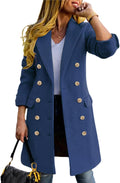 IDEALSANXUN Womens Fall Winter Wool Coats Double Breasted (Style 6YQZ)