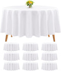10 Packs Premium Round Tablecloth 90 in White - Bulk Event Linens