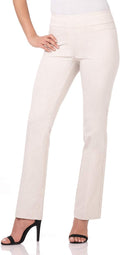Womens Bootcut Pull-On Office Pant - Mid Rise Stretch Comfort