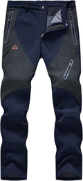 Men's Waterproof Snow Pants with Fleece Lining - Insulated Comfort