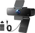 4K Webcam with Microphone and AI Presenter Tracking - Plug & Play 4K