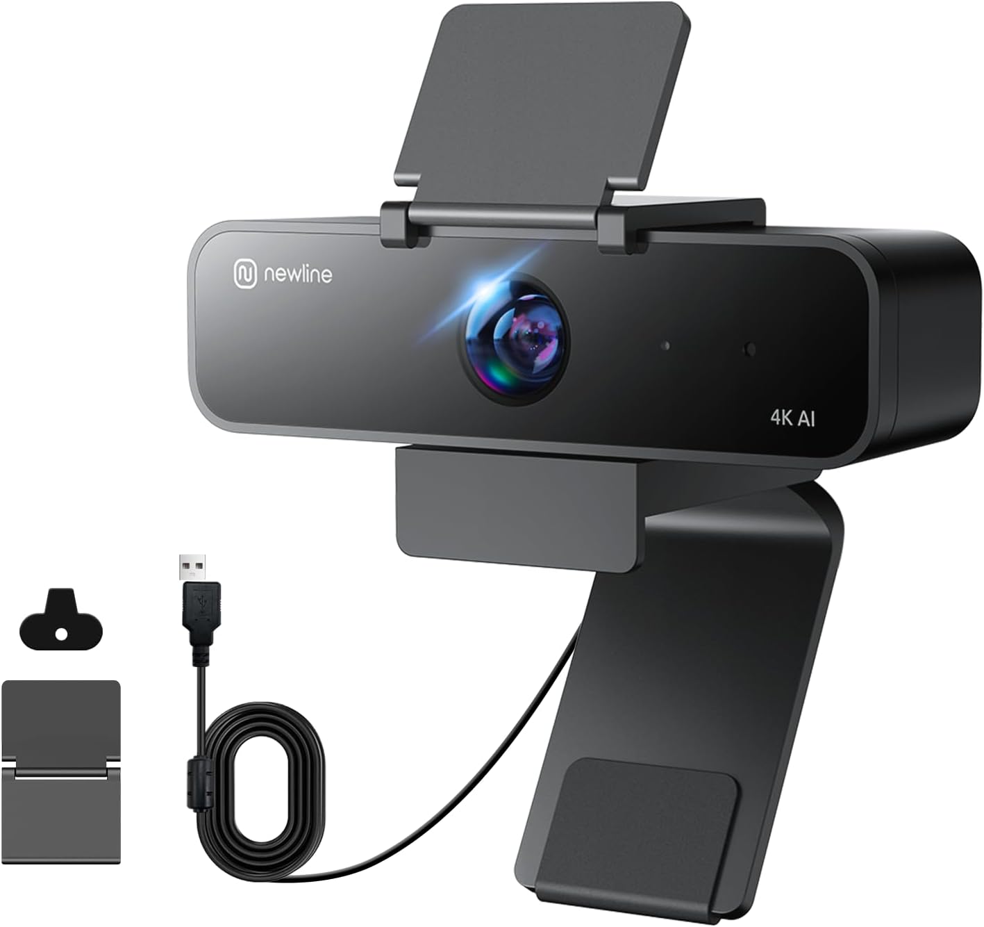 4K Webcam with Microphone for AI Presenter Tracking & Control