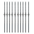 Iron Balusters for Staircase Interior Box of 10 - Satin Black 1/2ft