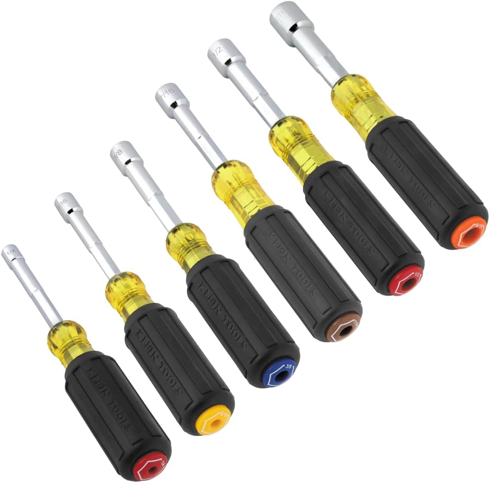Klein Tools Hollow-Shaft Nut Driver Set for Heavy-Duty Tasks