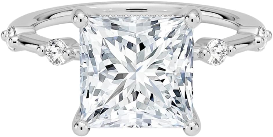 Stunning Moissanite Ring 3 Ct in 10k 14k 18k Gold & Silver