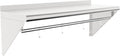 12in x 24in Wall Mounted Stainless Steel Shelf with Suspension Rod