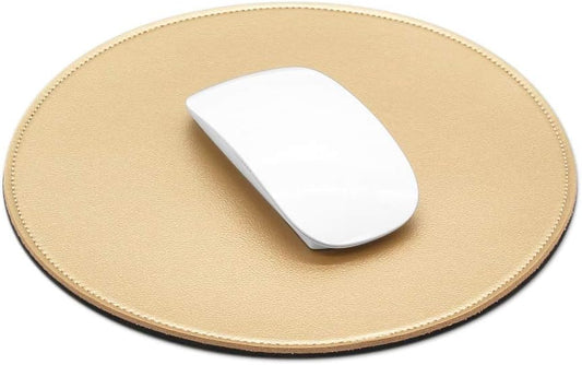 Anti-Slip PU Leather Mouse Pad - Gold