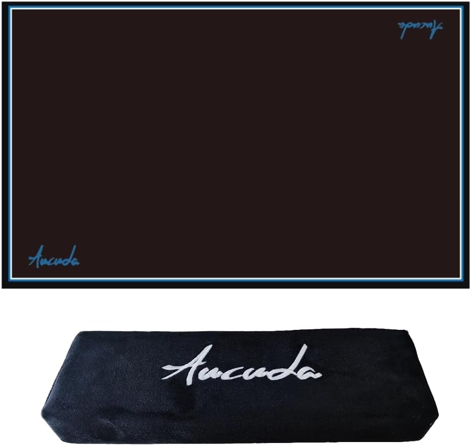 Aucuda Drum Rug Mat with Bass Drum Stopper for Stability