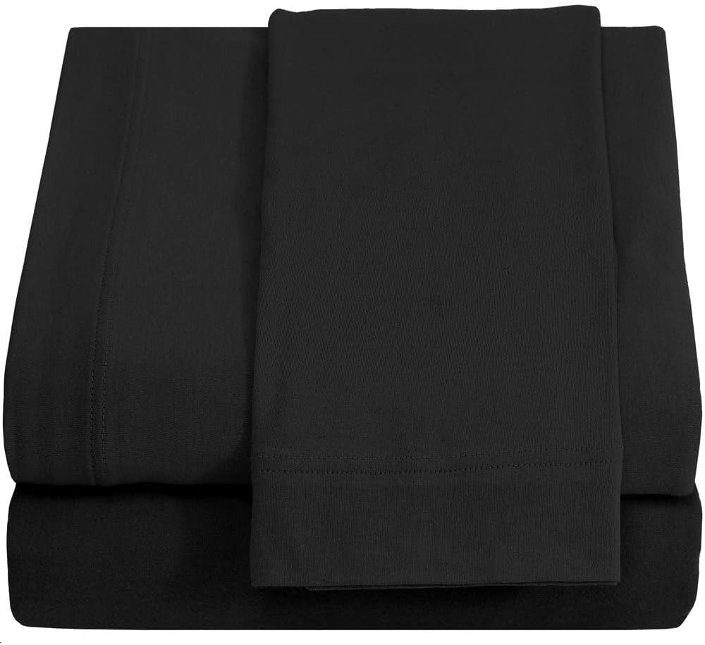 Twin XL Sheet Set - Knit Jersey 100% Cotton for Comfort