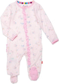 Magnetic Me Girls Modal Magnetic Baby Footie Pajamas - Fuss-Free on