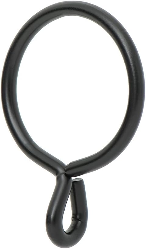 Ivilon Black Curtain Rings - Set of 14 for Easy Hanging