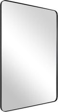 Wall Mirror for Bathroom 22 x 30 in Black Metal Frame - Stylish