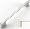 Brushed Satin Nickel Cabinet Pulls 6.25 in 10 Pack - Solid Kitchen