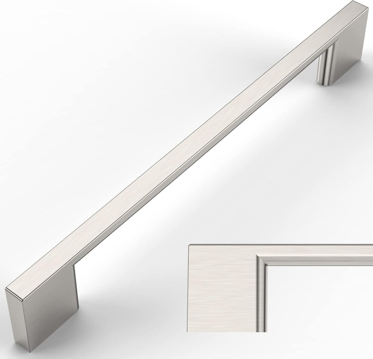 Brushed Satin Nickel Cabinet Pulls 10 Pack for Kitchen Handles