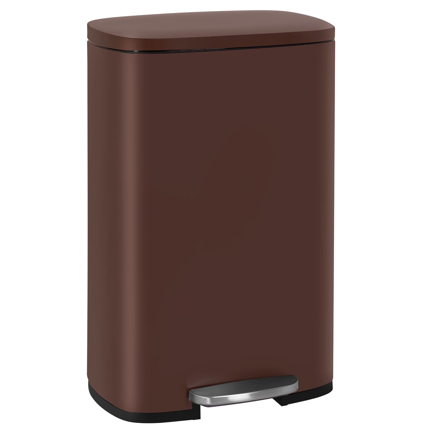 13 Gallon Trash Can with Lid - Fingerprint-Proof Stainless Steel