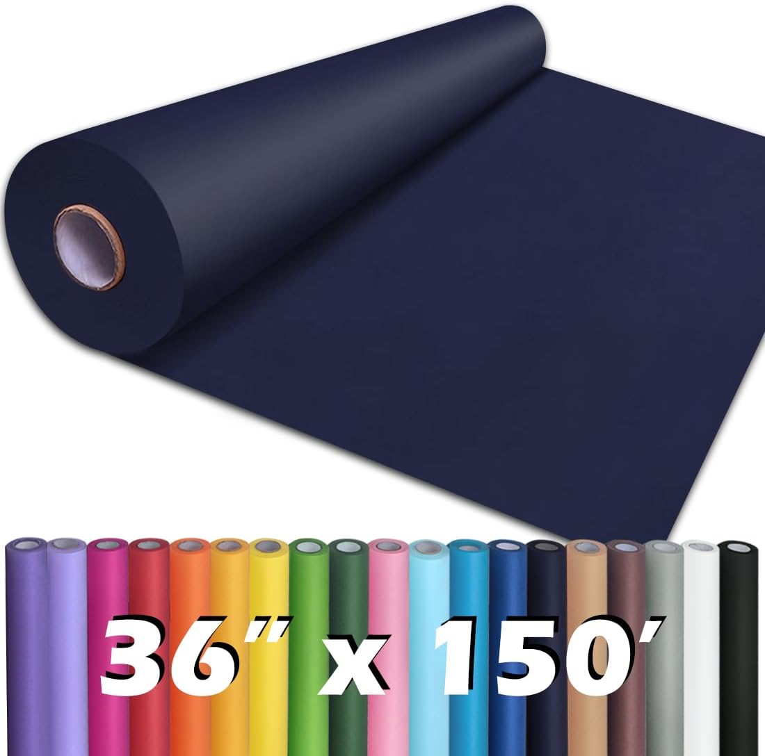 PerkHomy Navy Blue Kraft Paper Roll for Gift Wrapping and Crafts