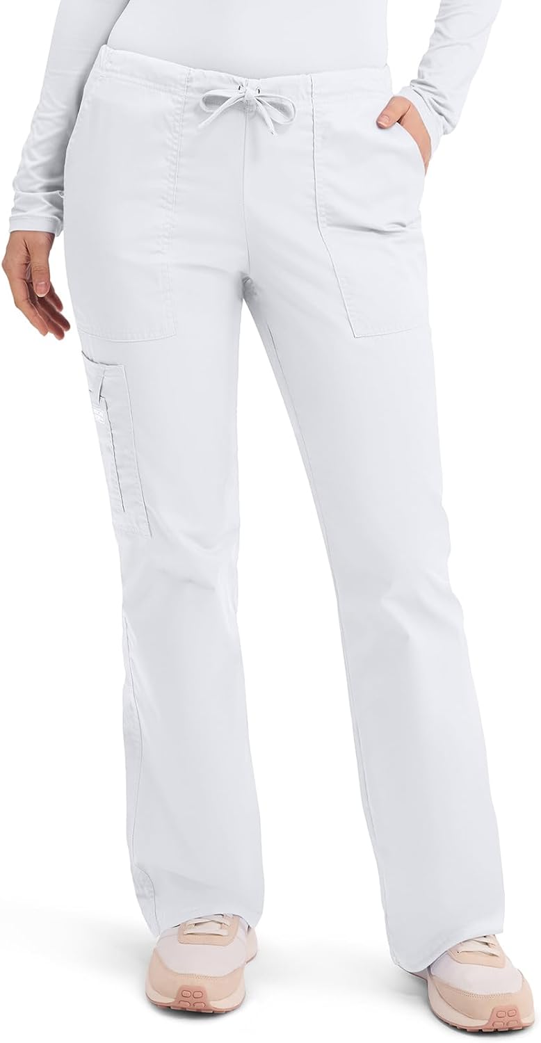 Cherokee Scrub Pants for Women with Mid Rise Flare Leg Design