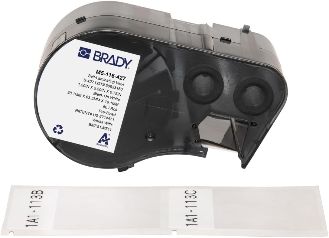 Brady Self-Laminating Vinyl Wrap Around Labels for BMP51 & M511