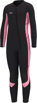 Hevto Kids Wetsuit for Boys Girls Toddler Youth 3/2mm Shorty Front Zip