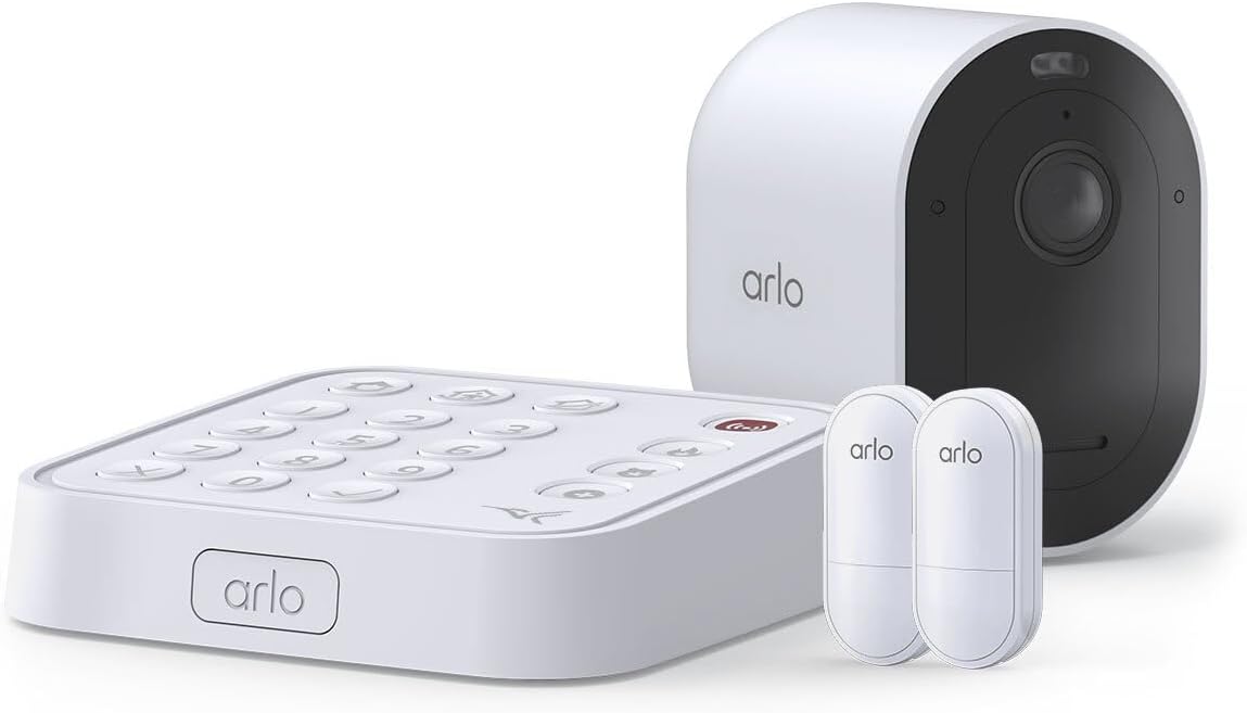 Home Security System with Wired Keypad and 8-in-1 Sensors