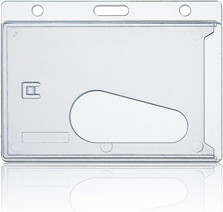 Durable Hard Plastic Badge Holder for Easy Access ID Protection