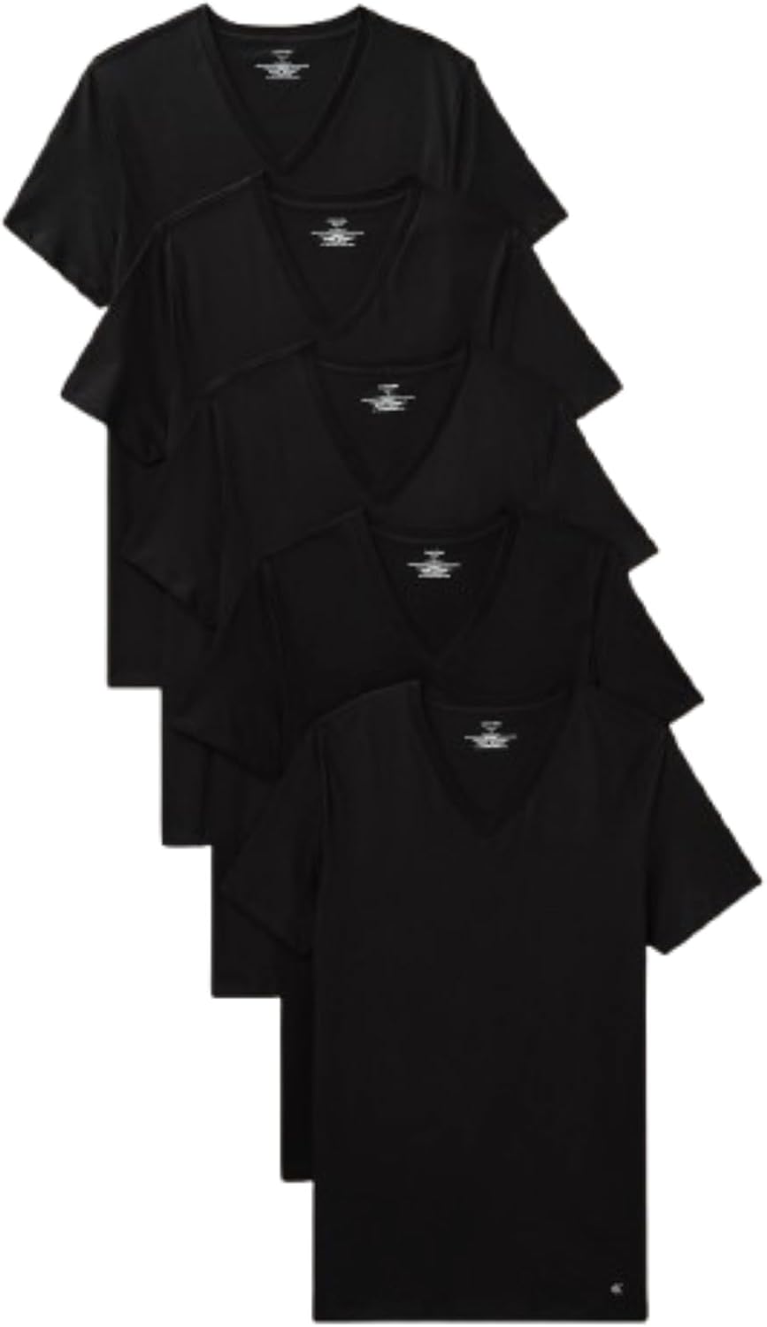 Calvin Klein Men's Cotton Classics 5-Pack Undershirts for Comfort