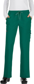 KOI Women's Holly Scrub Pants - Lightweight 8-Pocket Low-Rise