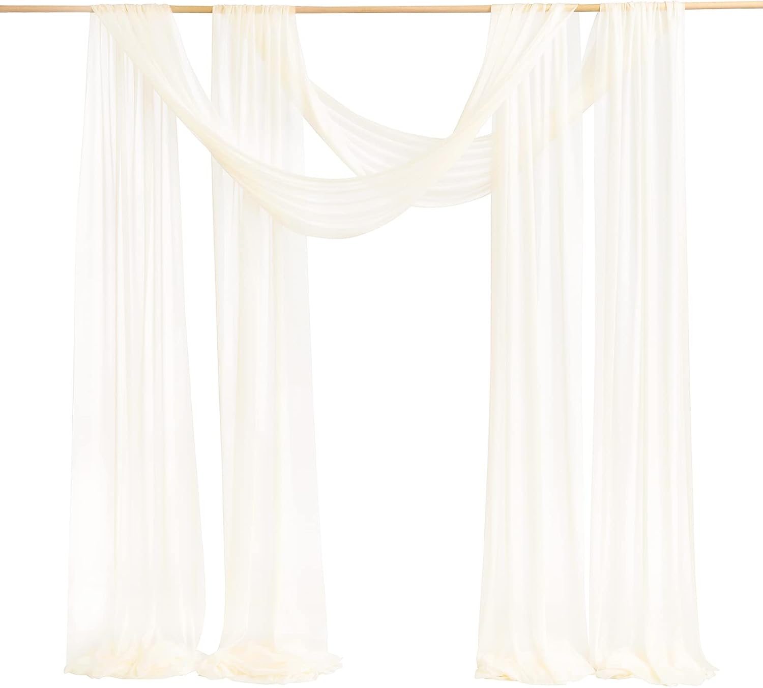 Ling's moment Wedding Arch Draping Fabric for Elegant Decor